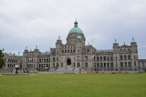 The impressive Legislative Assembly building in Victoria, British Colombia