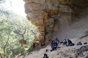 A chance to rest and feed the weary body in this giant cave