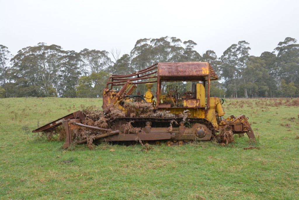 An abandoned tractor almost going back to Jessie's time