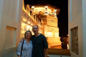 Outside the Temple of the Sacred Tooth Relic - we were part of the procession to see the casket