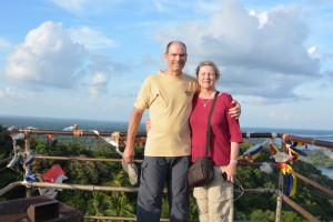 At the summit - a fun climb at the end of the day gave us great views in this peaceful place