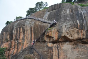 The steel steps were bolted into the side of the rock - hopefully they survive another day