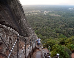 The walk down the mountain was tricky as the light fell