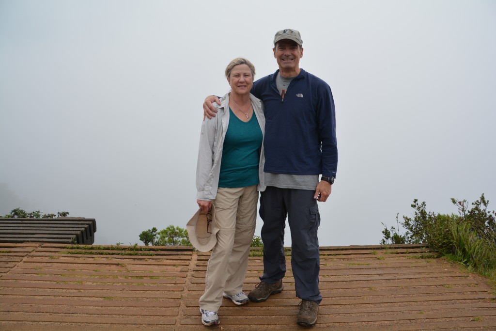 We're standing at World's End which was an eerily accurate description considering the complete white out over the cliff 