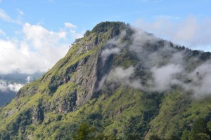 Dramatic Ella Rock standing tall on the other side of the valley