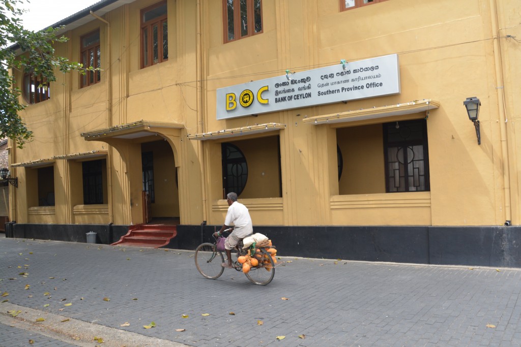 Sometimes time stands still - a local scene inside the fort walls of Galle