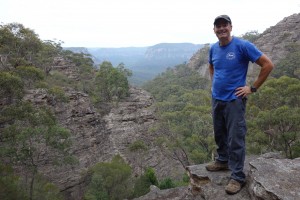 Pausing for another great view, this time looking down on the Capertee Valley