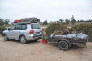 We always had wood for the all important firewood on top of the trailer