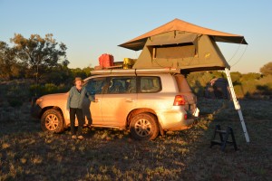 The car was a little dirty that night as we camped on Hamilton Station