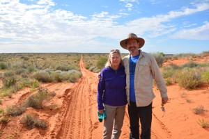 Absolutely in our element with a long sandy track ahead of us