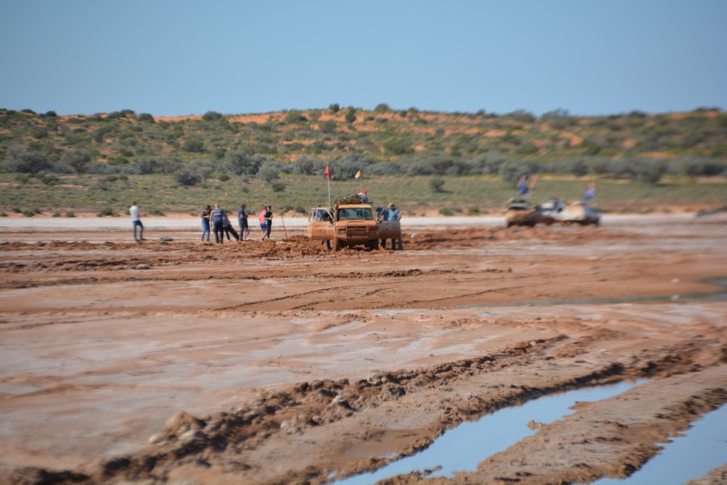 The dry lake beds were not always so dry and on this occasion it was a trap for the unwary