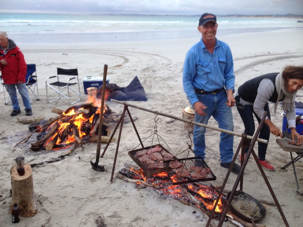 Local friend Tas knows the best local technique for barbecuing beef