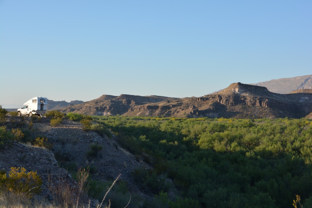 Both Tramp and us are buggered after a day reaching over 100F but we loved the views from our campsite