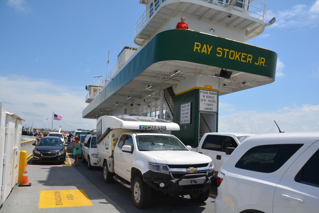 Tramp can't swim so he used this ferry to cross a river in southern Texas