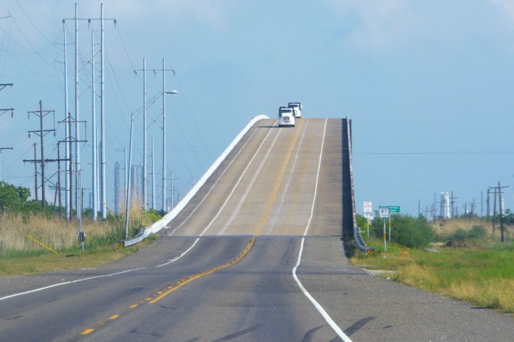 So many bridges - many have huges rises in them to allow larger cargo ships to pass through the Intercoastal Waterways