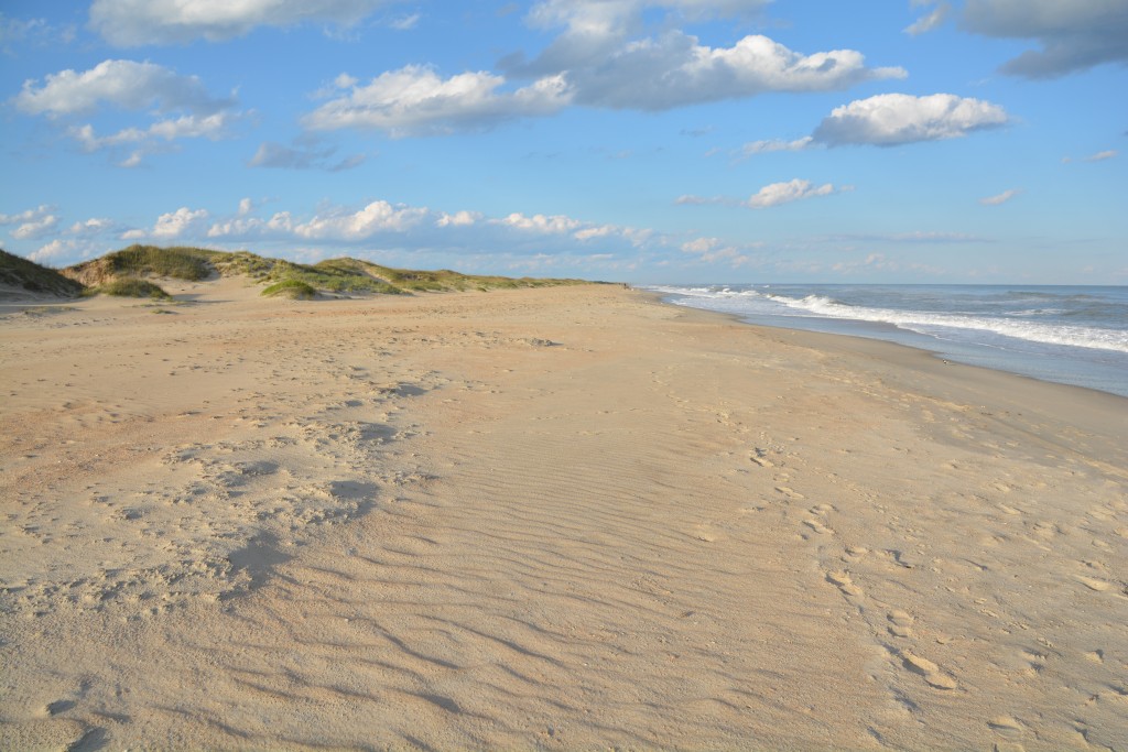 The Atlantic beaches were long, deep, windy and empty