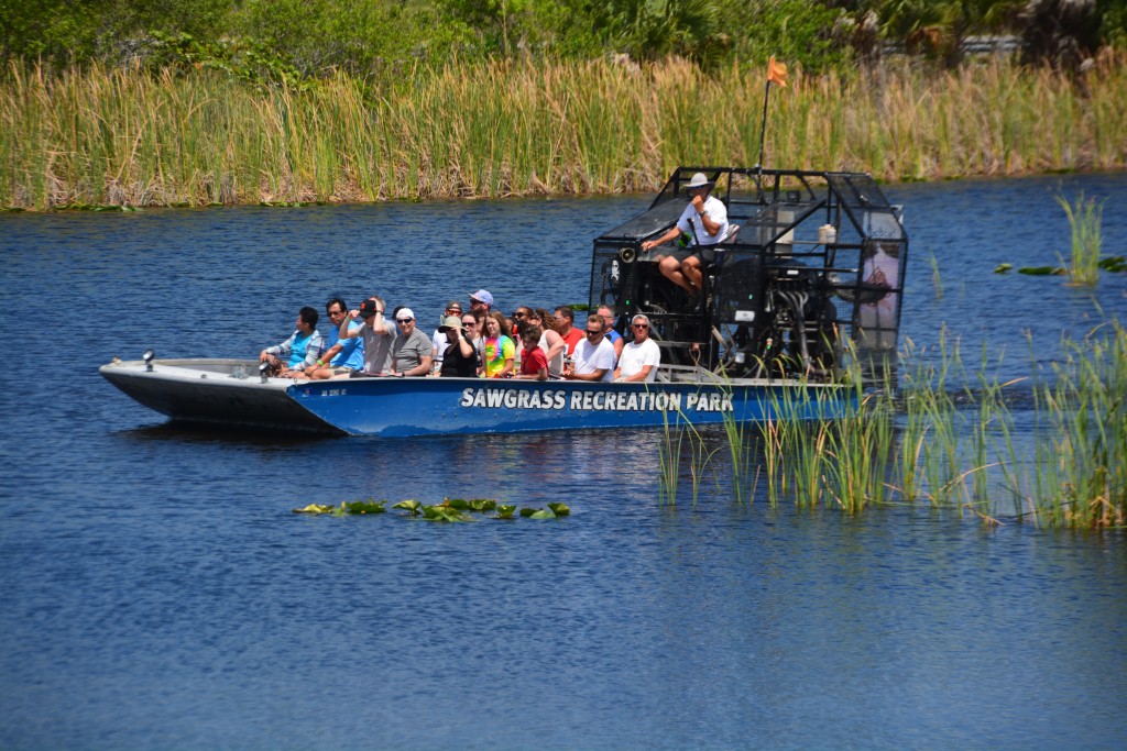 Waiting for our airboat ride across the sawgrass of the Everglades