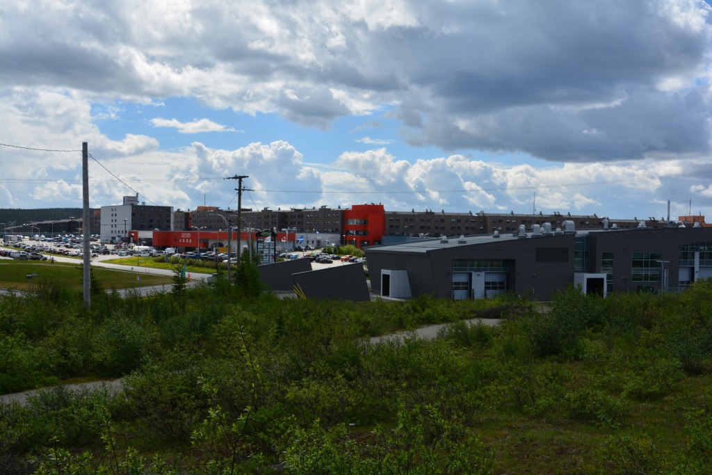 Not the best photo but you can pick out The Wall - a building over one kilometre long that acts as a shield for the rest of the town