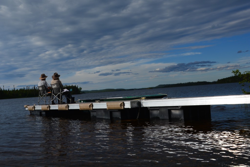 Our own lake, all to ourselves...if you don't count the swarms of aggressive bugs that dined on us