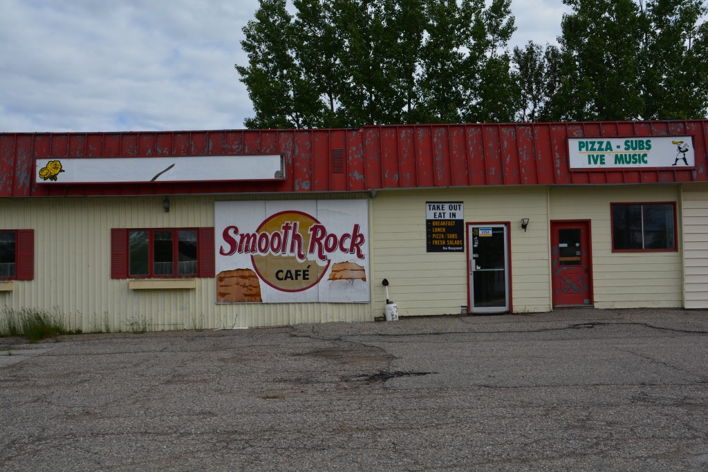 There are many obvious signs of small towns suffering due to downsizing but we gave this guy full points for trying in the town of Sound Rock