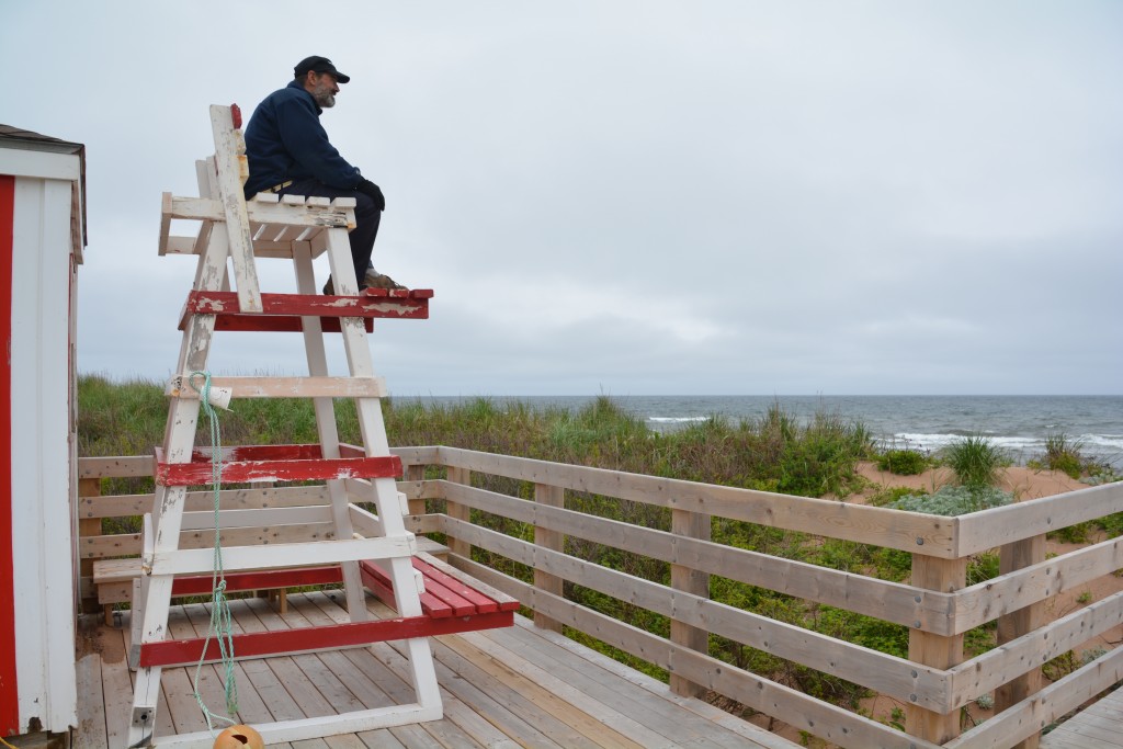 I'm happy to do my bit as a volunteer lifeguard but the beach was a bit quiet