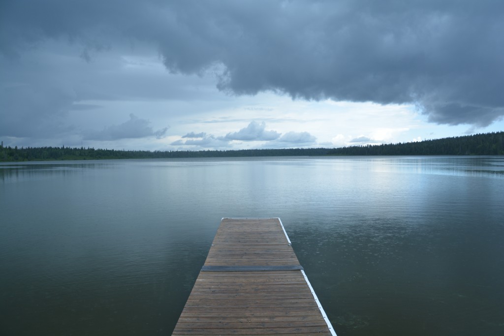 A peaceful scene at yet another lake, this one catering to local fishermen