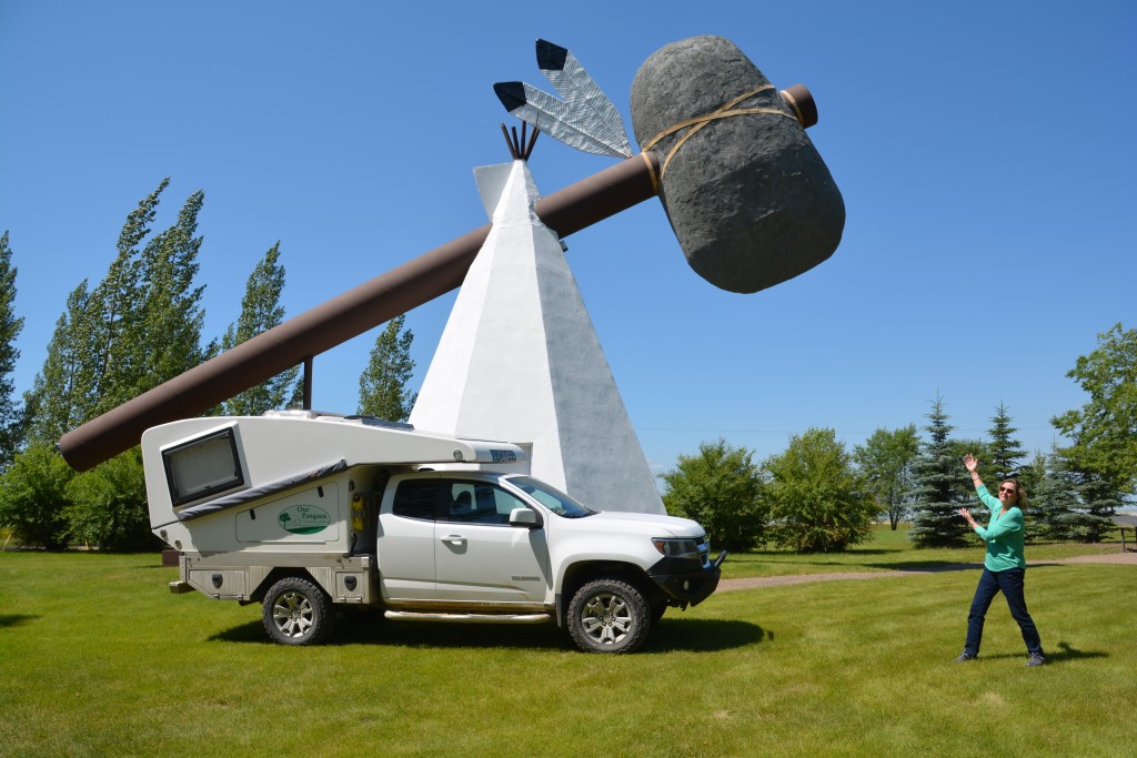 Another shameless attempt for a small town to gain fame - in this case, the largest tomahawk in the world!