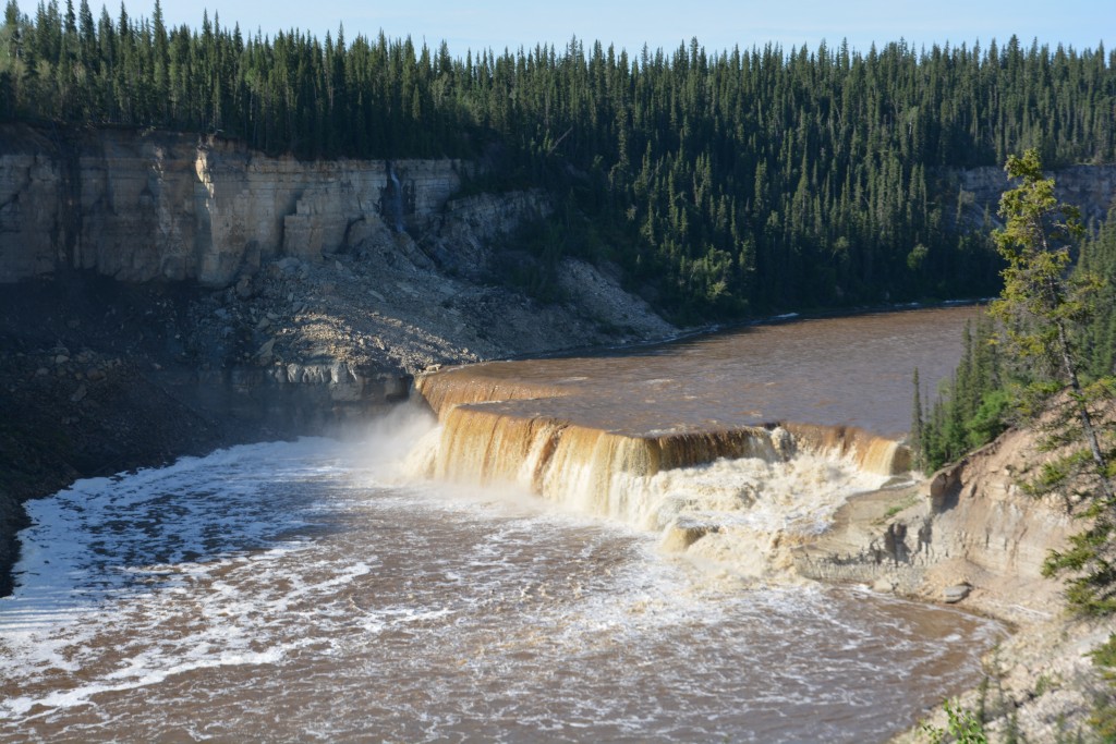 The ancient Dene people would have to portage around these huge waterfalls