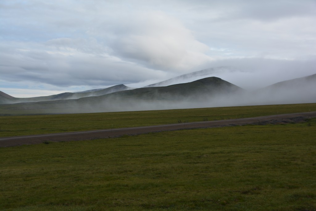 The fog rolled around us and through the nearby hills at camp