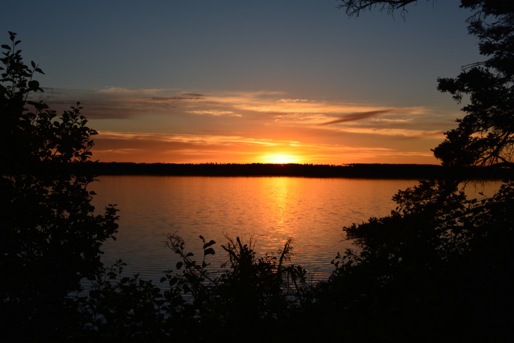 Quite a sunset over the lake