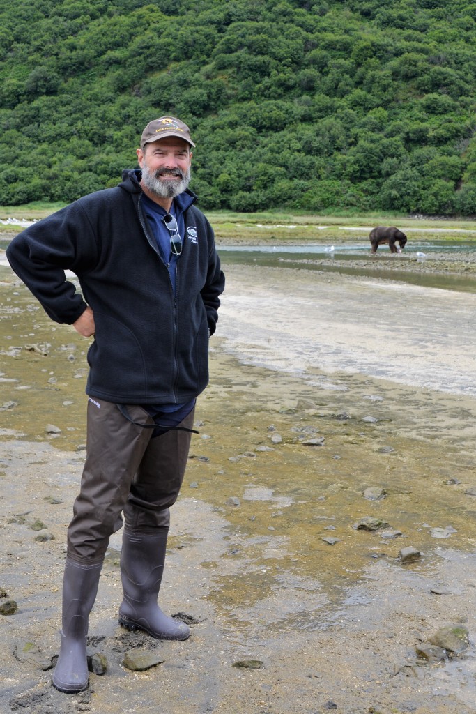 Bears don't scare me, especially while they're eating a freshly caught salmon