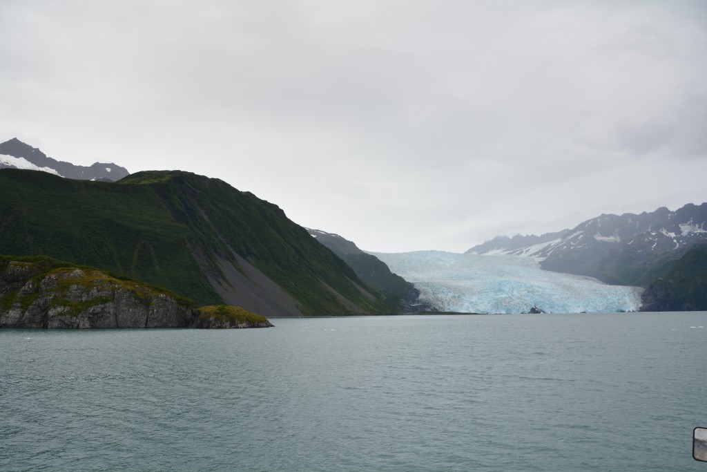 Approaching the Ailik Glacier with views of the mountains it has already carved