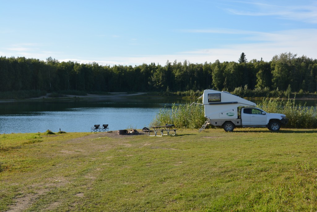 Our first night's camp just north of Fairbanks was quite pleasant on a little lake