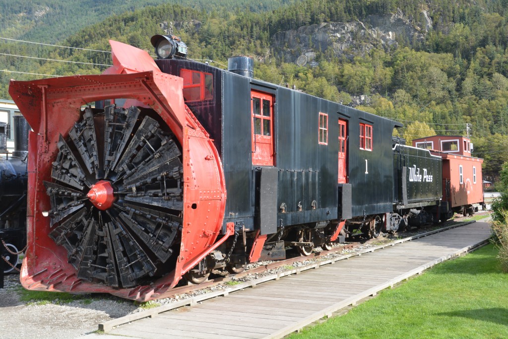 How about this for the front end of a train? It would just plow through the huge snow drifts with its spinning blades while at full speed.